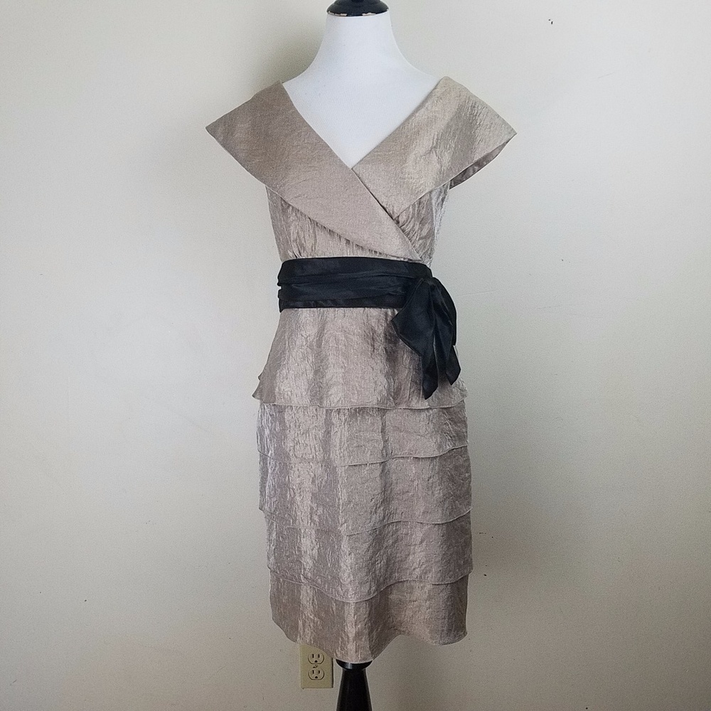 NWOT! MARINA Gold  Metallic Dress